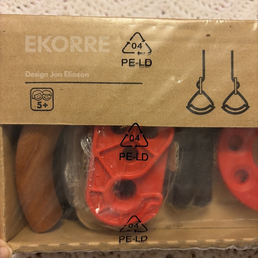 IKEA Ekorre Kids Hanging Wood Hand Rings Playground Tree House NEW 259A